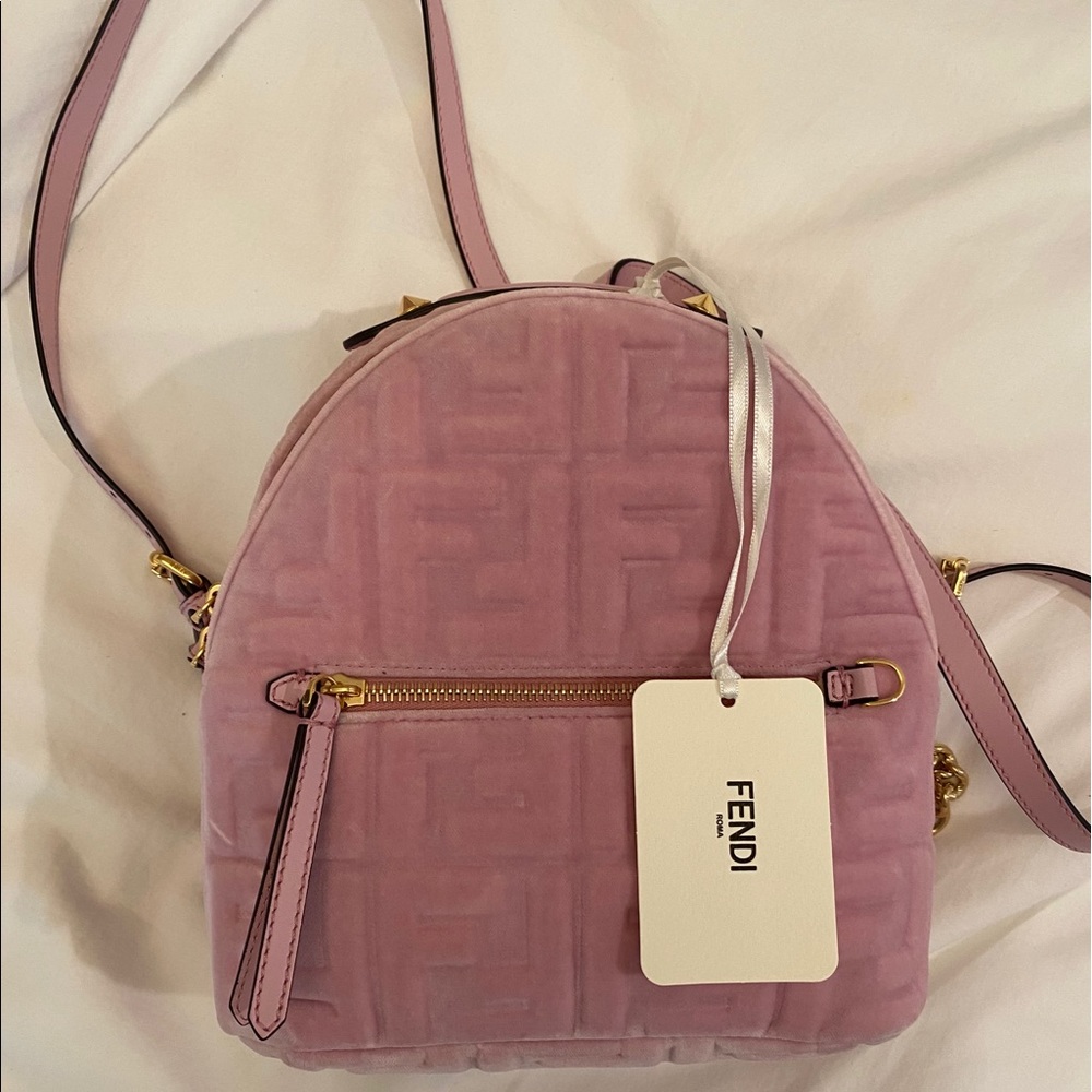 Authentic Fendi mini pink backpack